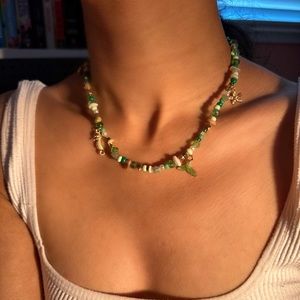 Mermaid Beaded Jewelry Gold And Green